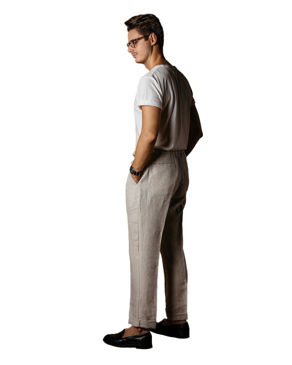 Mens Agnona beige Linen Drawstring Trousers | Harrods # {CountryCode}